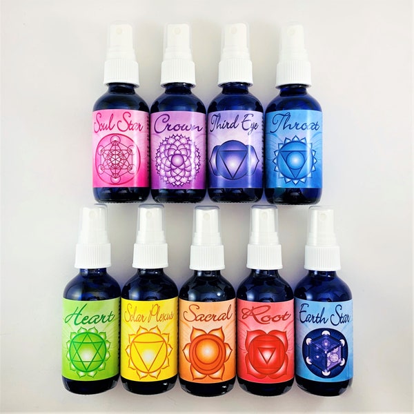 Angelic Chakra Sprays ~ tools for spiritual transformation, chakra balancing, aura spray, spiritual gift, self care