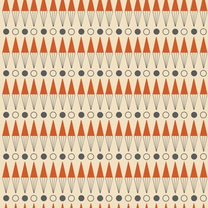 Jeu de cartes de voeux, points de diamant modernes du milieu du siècle - orange et gris, 8, 16, 24 pcs, papeterie, cartes de correspondance, notes de remerciement, lot de cartes