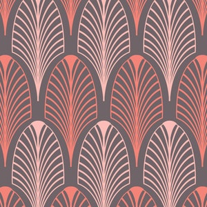 Set di biglietti di auguri - Art Deco Pink Scallops, 8, 16 e 24 pezzi, cancelleria, biglietti di auguri, biglietti di compleanno, biglietti di ringraziamento, regalo per lei