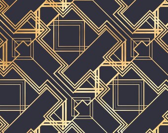 Greeting Cards Set, Art Deco Gold & Black Stationery, Holiday Cards, Thank You Notes, All Occasion Cards, Note Cards Pack
