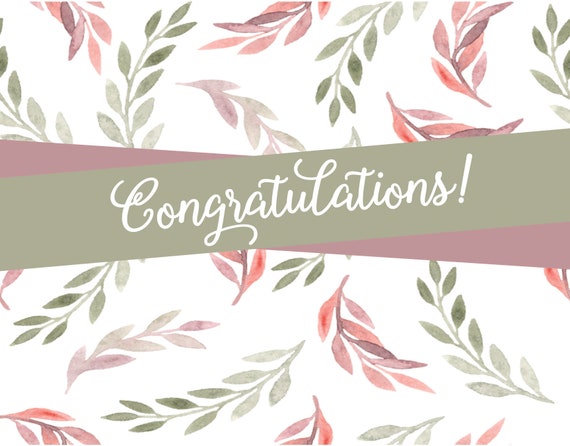 Carte De Felicitations Carte De Promotion Carte De Depart A Etsy