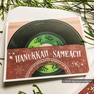 Chanukka Sameach Schallplatten-Weihnachtskarte - Grußkarten (8, 16 und 24 Stück), jüdisches Chanukka Chanukka, festliches Feiertagskartenset