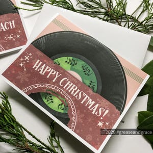 Fröhliche Weihnachten! Schallplatte - Grußkarten (8, 16 und 24 Stück)