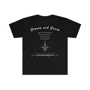 Grease and Grace Logo Front & Back Unisex Softstyle T-Shirt image 2