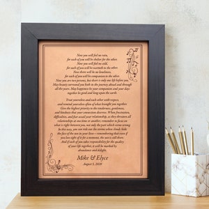 song or love letter on leather [ 3rd or 9th anniversary gift, musical notes, wedding lyrics or vows ] JW Design Studio
