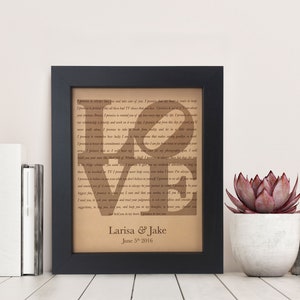 Love Statue Art vows, song or prayer engraved, Romantic Gifts - JW Design Studio