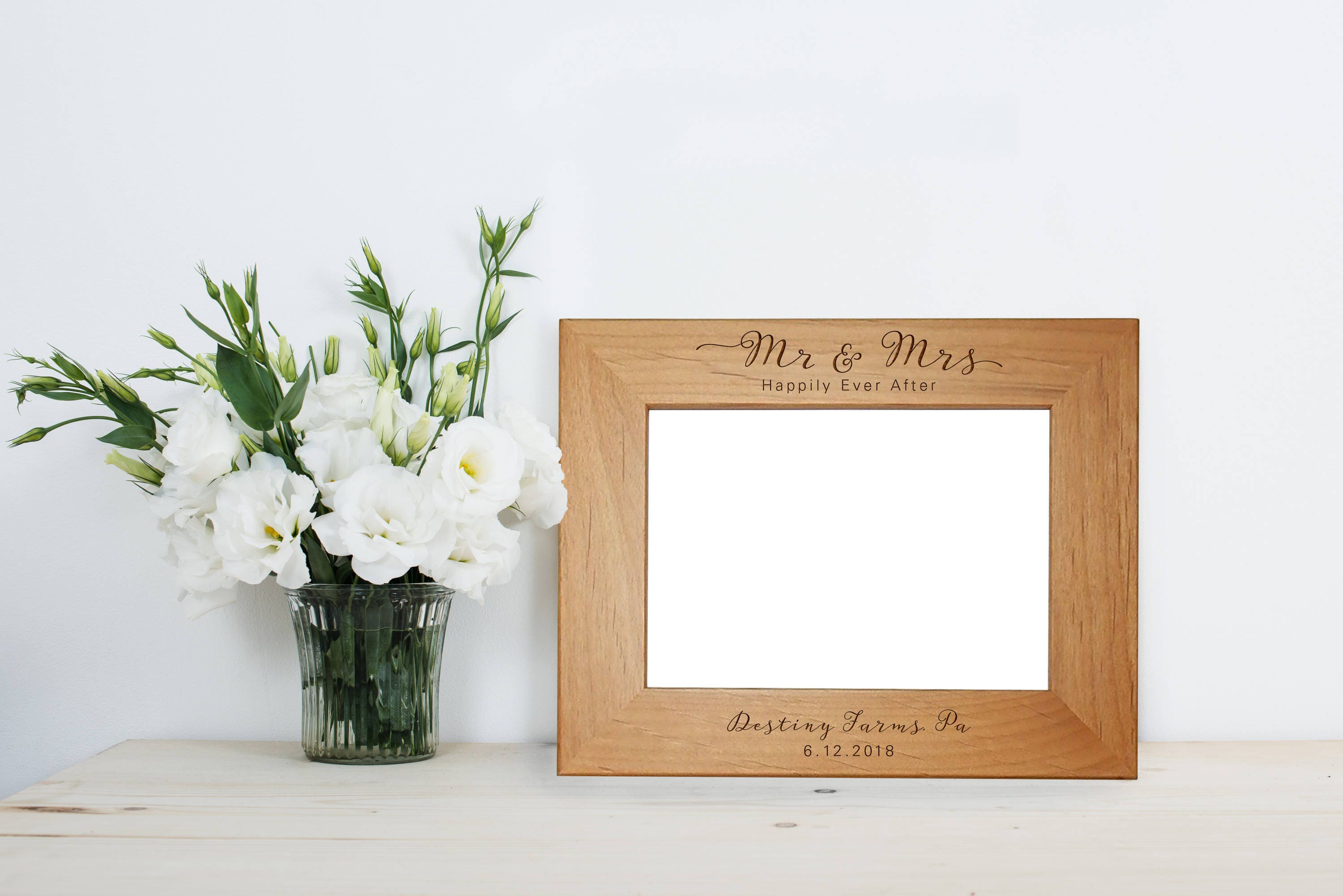 Wedding frame personalized rustic wedding frame Etsy