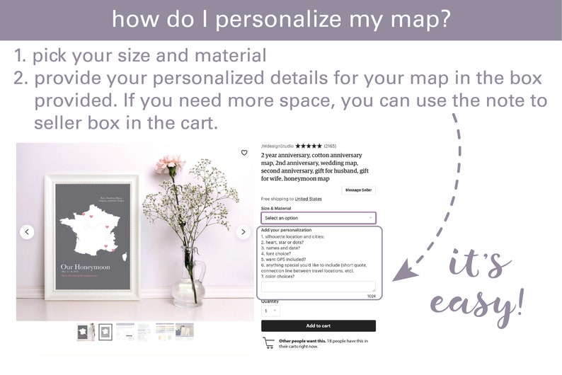 how do I personalized my map information. First, pick your size and material. Second, provide your personalized details for us to design your map draft. All orders have an approval process. We will not craft until we have your written approval.