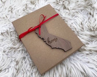 state wedding favors - custom state or country ornament, rustic holiday decor | JW Design Studio