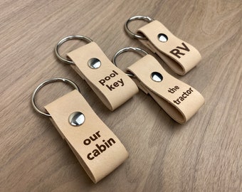 Custom Key Tags - organization labels leather | JW Design Studio