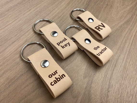 Custom Key Tags Organization Labels Leather JW Design Studio 