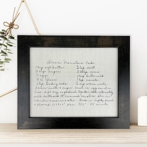 Custom Recipe Card on Cotton Canvas, Personalized Family Recipe Print, Holiday Gifts and Decor