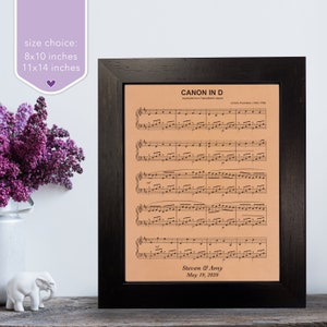 Leather Sheet Music Wall Decor - 3rd or 9th Anniversary Gift for Music Lovers | JW Design Studio
