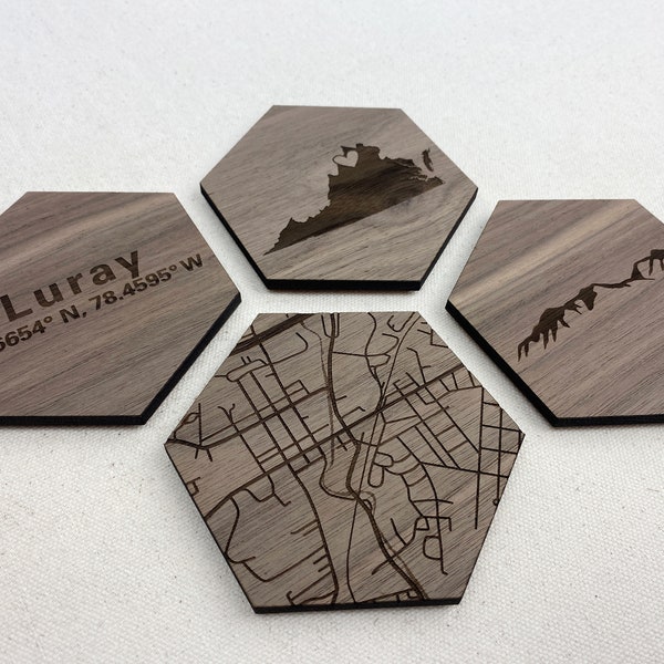 Hexagon Coasters Etsy