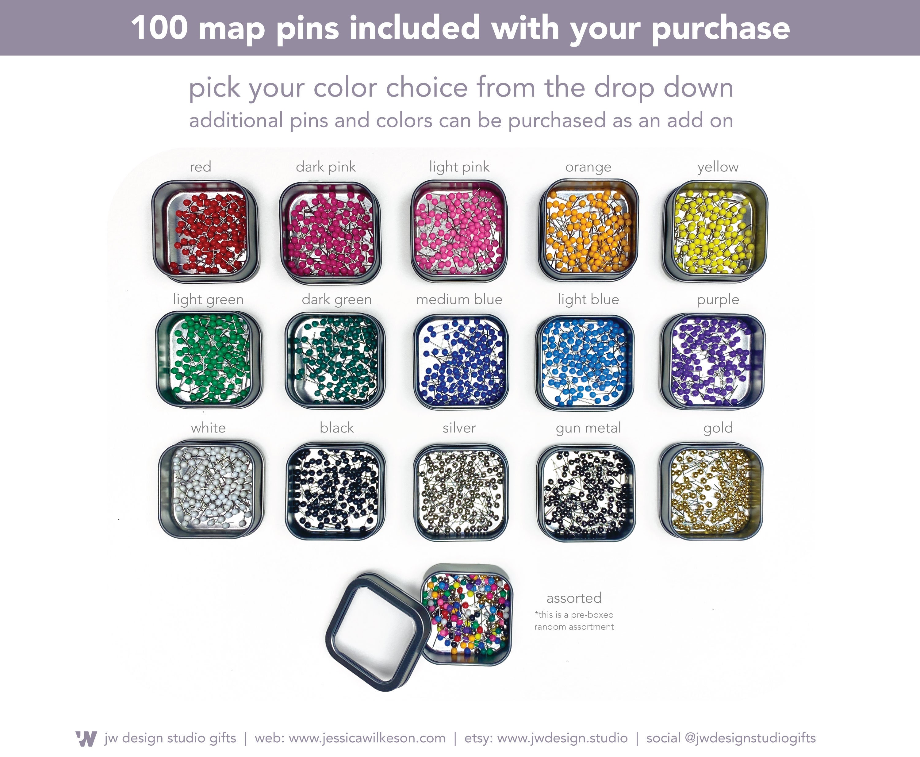 World Watercolor Map DIY - 2nd Cotton Anniversary Gifts for him or her, Travel Valentines Day | JW Design Studio