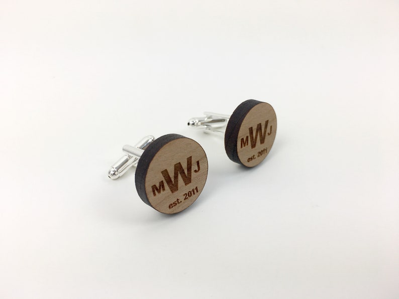 Custom Cuff links rustic wedding personalized wedding grooms gift best mans gift wood anniversary father of bride groomsmen gifts
