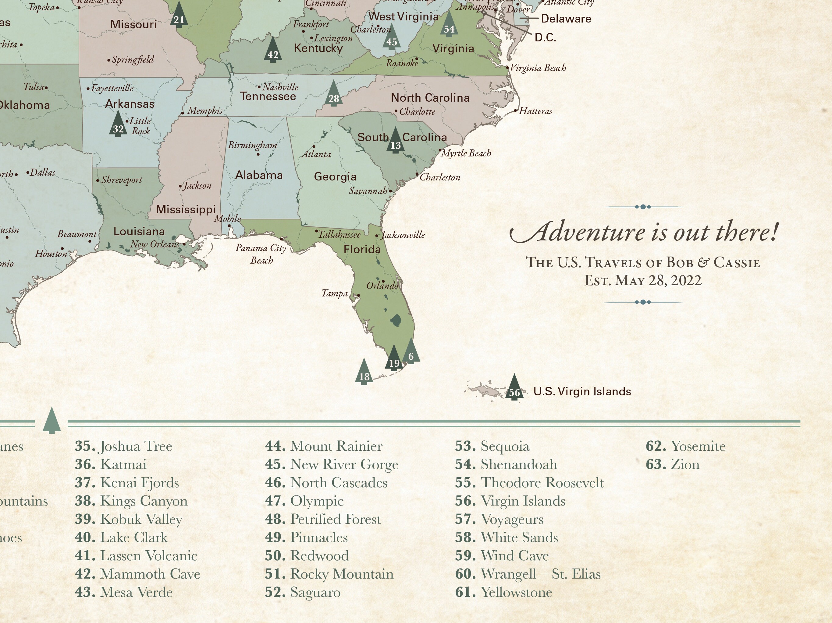 Custom Nation Map Custom National Parks Push Pin Map: 1st Anniversary Travel Gift - Etsy