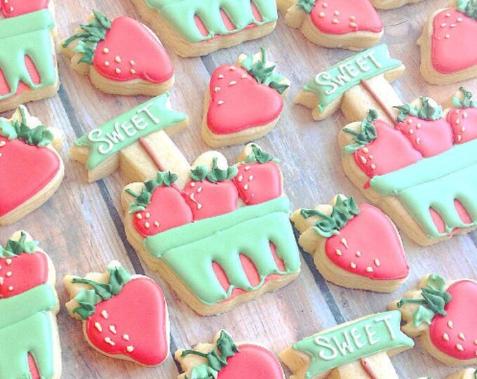 Strawberry Basket Cookie Cutter Etsy