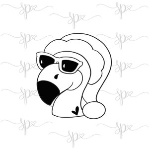 Sunglass Flamingo Face Cookie Cutter