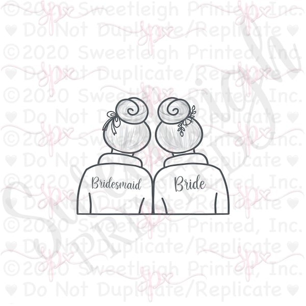 Bride and Bridesmaid Cookie Cutter