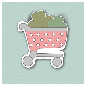 Shamrock Shopping Cart Cookie Cutter