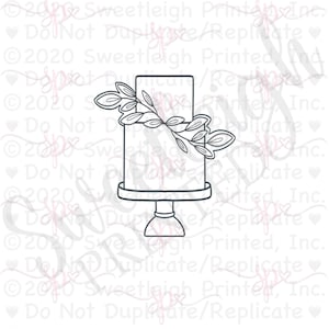 Tall Greenery Tiered Cake Stand Cookie Cutter