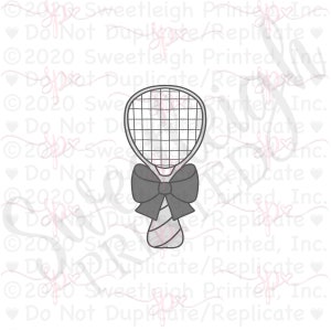 Girly Tennis Racquet Cookie Cutter