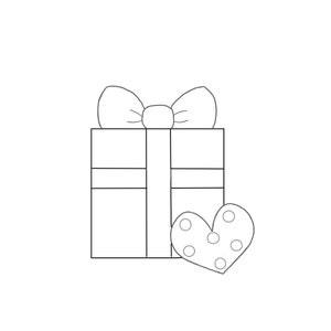 Square Gift With Heart Cookie Cutter