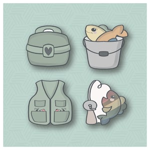 Mini Fisherman 4 Piece Cookie Cutter Set