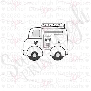 Chubby Fire Truck Cookie Cutter