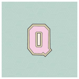 Varsity Letter Q Cookie Cutter