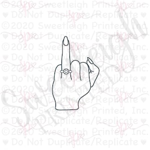 Engaged Finger Cookie Cutter