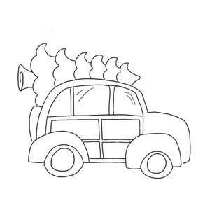 Car with Tree Cookie Cutter
