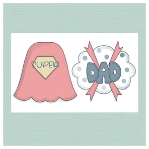 Super Dad 2 Piece Cookie Cutter Set