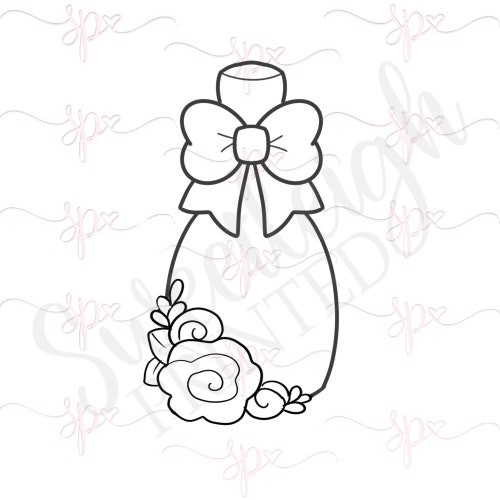 Champagne Bottle With Bow Cookie Cutter Cookie Cutters by Etsy