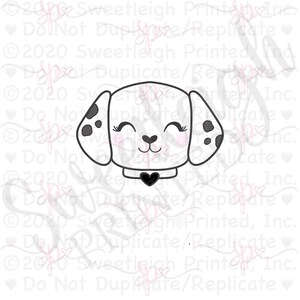Dalmatian Face Cookie Cutter.