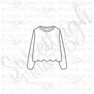 Scallop Sweater Cookie Cutter
