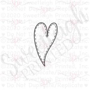 Trio Whimsical Heart Cookie Cutter