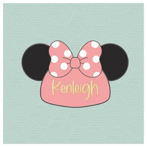 Mouse Club Ears with Bow Cookie Cutter