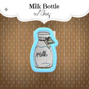 Milk Bottle with Tag Cookie Cutter