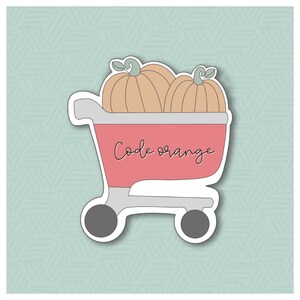 Pumpkin Shopping Cart Cookie Cutter