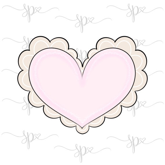 Scalloped Heart Cookie Cutter - Etsy