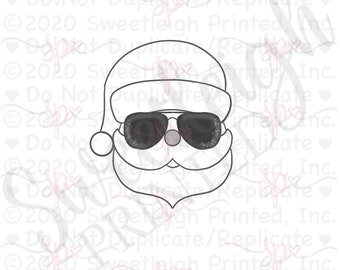 Summer Santa Face Cookie Cutter