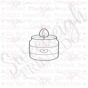 Chubby Jar Candle Cookie Cutter