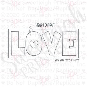 LOVE 4 Piece Set Cookie Cutters