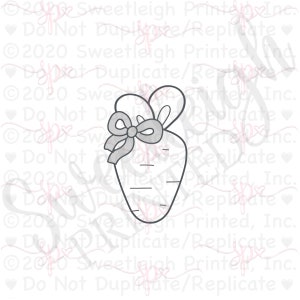 Carrot with Yarn Bow Cookie Cutter