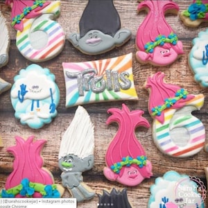 Fun Hair Numbers Cookie Cutter, Birthday Numbers, Troll Hair