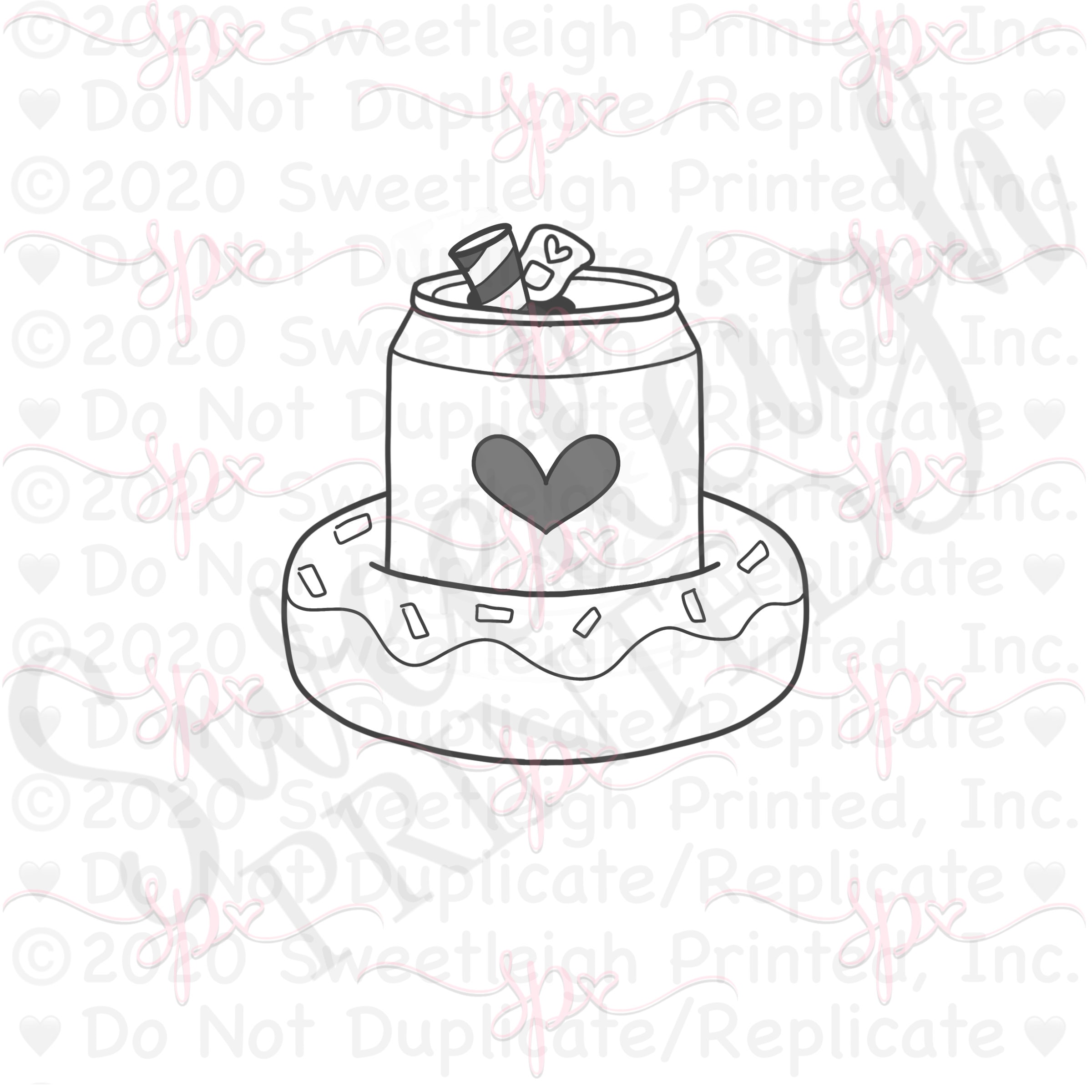 Pool Float with Can and Straw