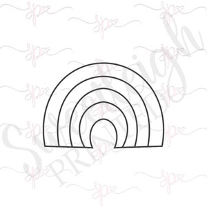 Modern Rainbow 4 Cookie Cutter