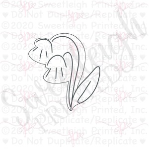 Droopy Flowers Cookie Cutter